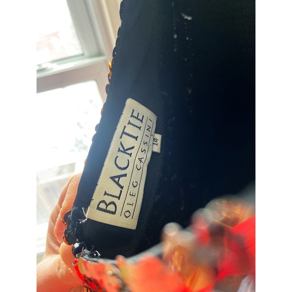 VINTAGE gold and black sequinned party dress - Picture 6 of 7